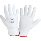 Rękawice robocze - Rękawice ochronne ocieplane z koziej skóry LAHTI PRO białe 11 - miniaturka - grafika 1