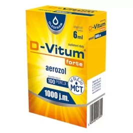 D-Vitum Forte 1000 j.m.  aerozol, 6 ml - Długi termin ważności! - Suplementy naturalne - miniaturka - grafika 2