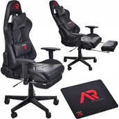 Fotele gamingowe - Fotel gamingowy ARAGON gracza biurowy, obrotowy, Podnóżek - miniaturka - grafika 1