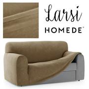 Pokrowce na meble - Pokrowiec na sofę LARSI kolor beżowy styl klasyczny velvet homede - SOFACOVER/HOM/LARSI/BEIGE/2S - miniaturka - grafika 1