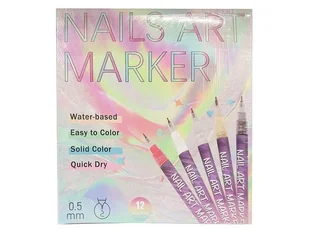 Flamastry do malowania paznokci 12 kolorów Adar - zabawka - Zabawki kreatywne - miniaturka - grafika 1