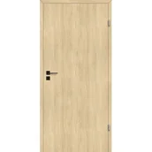 Drzwi wewnętrzne - Skrzydło drzwiowe 90P pełne dąb amber lakierowane prawe - miniaturka - grafika 1