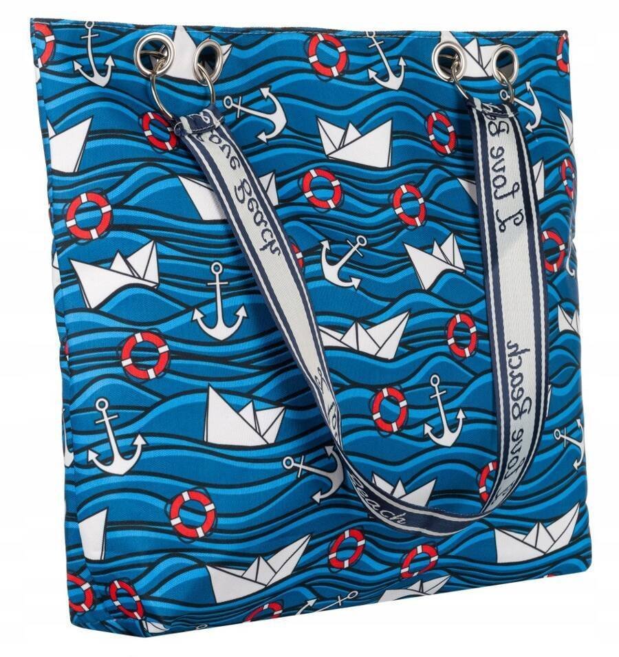 Letnia plazowa shopperka z poliestru