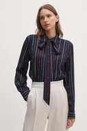 Koszule damskie - Tommy Hilfiger koszula damska kolor granatowy regular z kołnierzykiem klasycznym WW0WW42273 - miniaturka - grafika 1