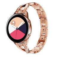 Akcesoria do smartwatchy - Opaska Pasek Bransoleta Diamonds Garmin Garmin Venu 2S / Vivoactive 4S Rose Gold - miniaturka - grafika 1