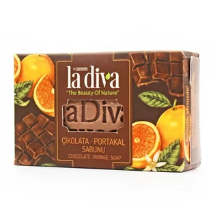 MYDŁO W KOSTCE CZEKOLADA I POMARAŃCZA 100 g - LA DIVA - Woda - miniaturka - grafika 1