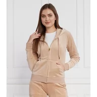 Bluzy damskie - Juicy Couture Bluza Robertson Classic Velour Zip Trough Hoodie GOLD HW | Regular Fit - miniaturka - grafika 1