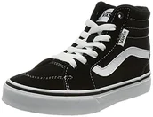 Koszulki i topy damskie - Vans Chłopięce trampki Filmore Suede/Canvas Low-Top, Zamszowe płótno czarne białe, 30.5 EU - miniaturka - grafika 1