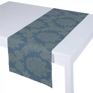 Dekoria pl pl Bieżnik prostokątny niebieski 40 × 130 cm Damasco 410-613-67 - Obrusy i serwetki - miniaturka - grafika 1
