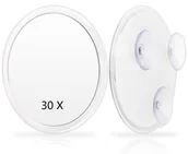 Lusterka do makijażu - Białe lusterko powiększające z przyssawką - Lustro do makijażu z przyssawką - Powiększenie 30x - Ø15 cm - do użytku domowego, salonów kosmetycznych - miniaturka - grafika 1