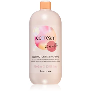 Inebrya Ice Cream Keratin, restrukturyzujący szampon do włosów z keratyną, 1000ml - Szampony do włosów - miniaturka - grafika 1