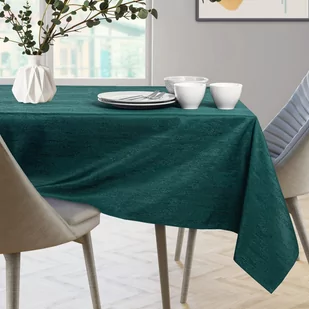 Obrus VESTA kolor butelkowa zieleń tłoczony motyw nowoczesny 140x260 ameliahome - TCLOTH/AH/VESTA/MARKET/HMD/BOTTLEGREEN/140x260 - Obrusy i serwetki - miniaturka - grafika 1