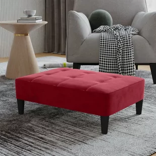 shumee shumee Podnóżek winna czerwień 78x56x32 cm tapicerowany aksamitem - Pufy i podnóżki - miniaturka - grafika 1
