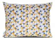 Poszewki na poduszki - Poszewka 50x70 bawełniana Trójkąty Musztardowe - miniaturka - grafika 1