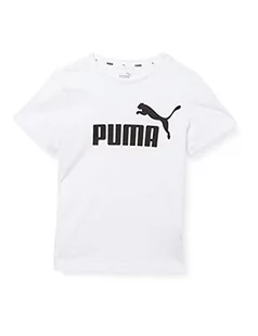 Puma Jungen ESS Logo Tee B T-shirt, White, 116 586960 - Koszulki dla chłopców - miniaturka - grafika 1