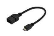 Kable USB - Assmann Kabel OTG USB-Kabel USB 0,2 m AK-300309-002-S - miniaturka - grafika 1