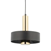 Lampy sufitowe - Zawieszana lampa Rif 40719 Sigma tuba metalowa czarna złota - miniaturka - grafika 1