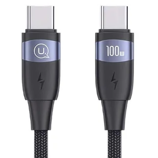 USAMS SJ632USB01 USB-C do USB-C 1,2m Czarny - Kable USB - miniaturka - grafika 1
