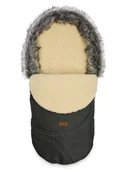 Śpiworki dla dzieci - Sensillo Śpiworek Do Wózka Eskimo Black/Wełna 100x46 - miniaturka - grafika 1
