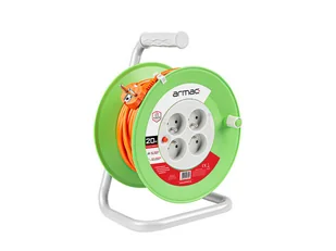 Armac Przedłużacz bębnowy 20M 4X2P+Z 10A 2300W 3x1MM H05VV-F - Listwy zasilające - miniaturka - grafika 1