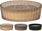 Świece - Koopman, Świeca patera kryształ 18x10x6 - miniaturka - grafika 1