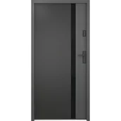 Drzwi zewnętrzne - O.K.DOORS Drzwi stalowe zewnętrzne wejściowe Cambrige V2 antracytowe 90 prawe - miniaturka - grafika 1