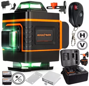 Poziomica Laserowa 360° Laser Krzyżowy 4D Zestaw O242 - Poziomice laserowe - miniaturka - grafika 1