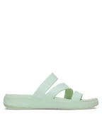 Klapki i japonki damskie - Crocs Klapki Getaway Strappy 209587 Zielony - miniaturka - grafika 1