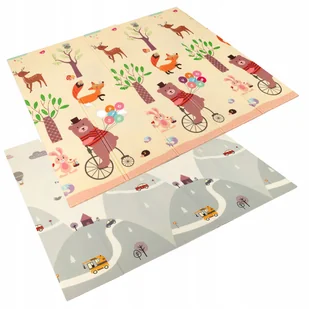 2 x MATA PIANKOWA EDUKACYJNA DLA DZIECI DWUSTRONNA XPE SKŁADANA 180x200 MAT - Maty piankowe 2 x MATA PIANKOWA EDUKACYJNA DLA DZIECI DWUSTRONNA XPE SKŁADANA 180x200 MAT - Maty piankowe - miniaturka - grafika 1