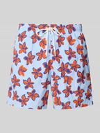 Kąpielówki męskie - Spodenki kąpielowe z wzorem na całej powierzchni - miniaturka - grafika 1