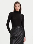 Swetry damskie - Calvin Klein Sweter LV044D239G Czarny Slim Fit - miniaturka - grafika 1