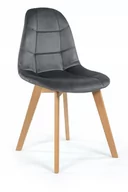 Krzesła - krzesło skandynawskie welurowe VEGAS szare - miniaturka - grafika 1