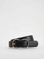 Paski - Reserved - Pasek z imitacji skóry - czarny - miniaturka - grafika 1