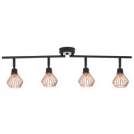 Lampy sufitowe - Beliani Lampa sufitowa czarna/miedziana VOLGA L - miniaturka - grafika 1