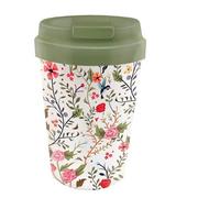 Kubki termiczne - Chic-Mic Kubek podróżny z tworzywa pla flowers and birds 350 ml - miniaturka - grafika 1