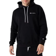 Bluzy sportowe męskie - Bluza Champion Small Script Logo Fleece 219208-KK001 - czarna - miniaturka - grafika 1