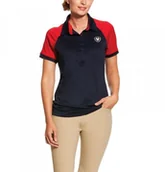 Koszulki jeździeckie - Ariat Koszulka damska TEAM 3.0 SS POLO SS21 - navy - miniaturka - grafika 1