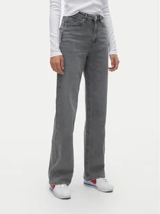 Vero Moda Jeansy Tessa 10287304 Szary Wide Leg - Spodnie damskie - miniaturka - grafika 1