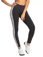 Legginsy - Urban Classics Damskie legginsy z nadrukiem zwierzęcym, spodnie do jogi, do fitnessu, długie spodnie streetwear i sportowe z bocznym wzorem futra zwierzęcego - miniaturka - grafika 1