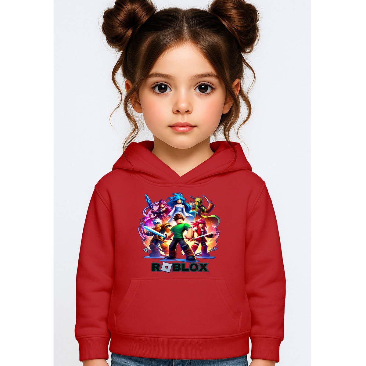 BLUZA DZIECIĘCA Z KAPTUREM ROBLOX 122-128 DLA DZIECKA PREZENT