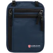 Etui na dokumenty i karty - Dyskretna saszetka na pieniądze oraz paszport z ochroną RFID (granatowy) - miniaturka - grafika 1