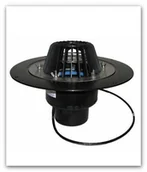 Odwodnienia, kanały i akcesoria - HL Wpust dachowy grawitacyjny DN110 pionowy z koszem na liście i stalowym pierścieniem skręcanym - miniaturka - grafika 1