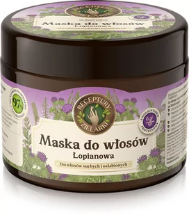 RECEPTURY ZIELARKI Skarby Polne Maska łopianowa do włosów suchych i osłabionych 300ml - Maski do włosów - miniaturka - grafika 1