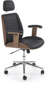 Fotele i krzesła biurowe - Fotel biurowy TIMBER czarny/orzechowy HALMAR - miniaturka - grafika 1