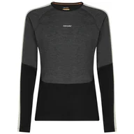 Koszulki sportowe męskie - Męska koszulka Icebreaker Men Merino 200 Oasis+ LS Crewe Rozmiar: L / Kolor: szary/czarny - miniaturka - grafika 1