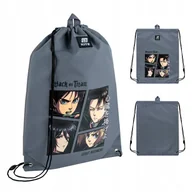 Worki na buty - Worek na buty szkolny dla dzieci szary ATTACK ON TITAN Kite - miniaturka - grafika 1