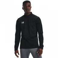 Bluzy sportowe męskie - Męska bluza treningowa nierozpinana bez kaptura Challenger Midlayer - czarna - UNDER ARMOUR - miniaturka - grafika 1