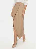 Spódnice - ARTIGLI Spódnica midi ACGO000665 Beżowy Regular Fit - miniaturka - grafika 1