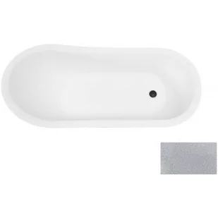 Besco WAO-160-GSW OLAYA GLAM SREBRNA wanna wolnostojąca 160 x 68nogi białe - Wanny Besco WAO-160-GSW OLAYA GLAM SREBRNA wanna wolnostojąca 160 x 68nogi białe - Wanny - miniaturka - grafika 2