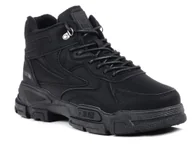 Botki męskie - Buty zimowe męskie sportowe ocieplane wysokie Big Star OO174582 czarne-41 - miniaturka - grafika 1